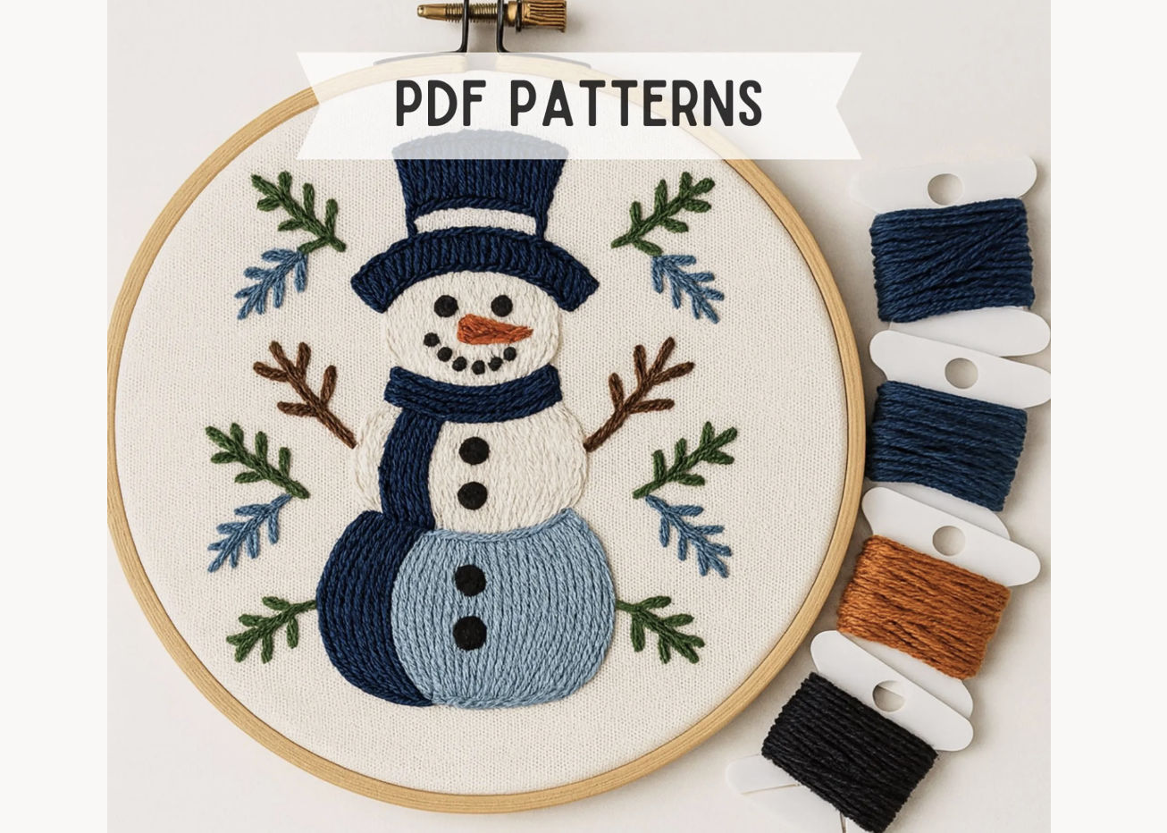 Christmas Snowman Embroidery