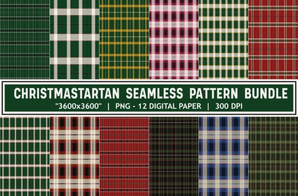Christmas Tartan Seamless Pattern Bundle
