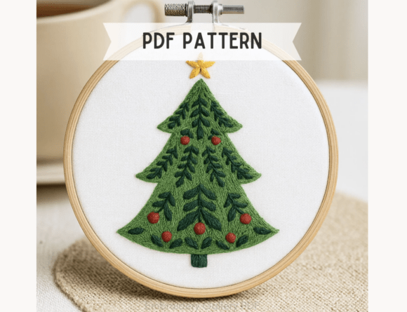 Christmas Tree Ornaments Embroidery
