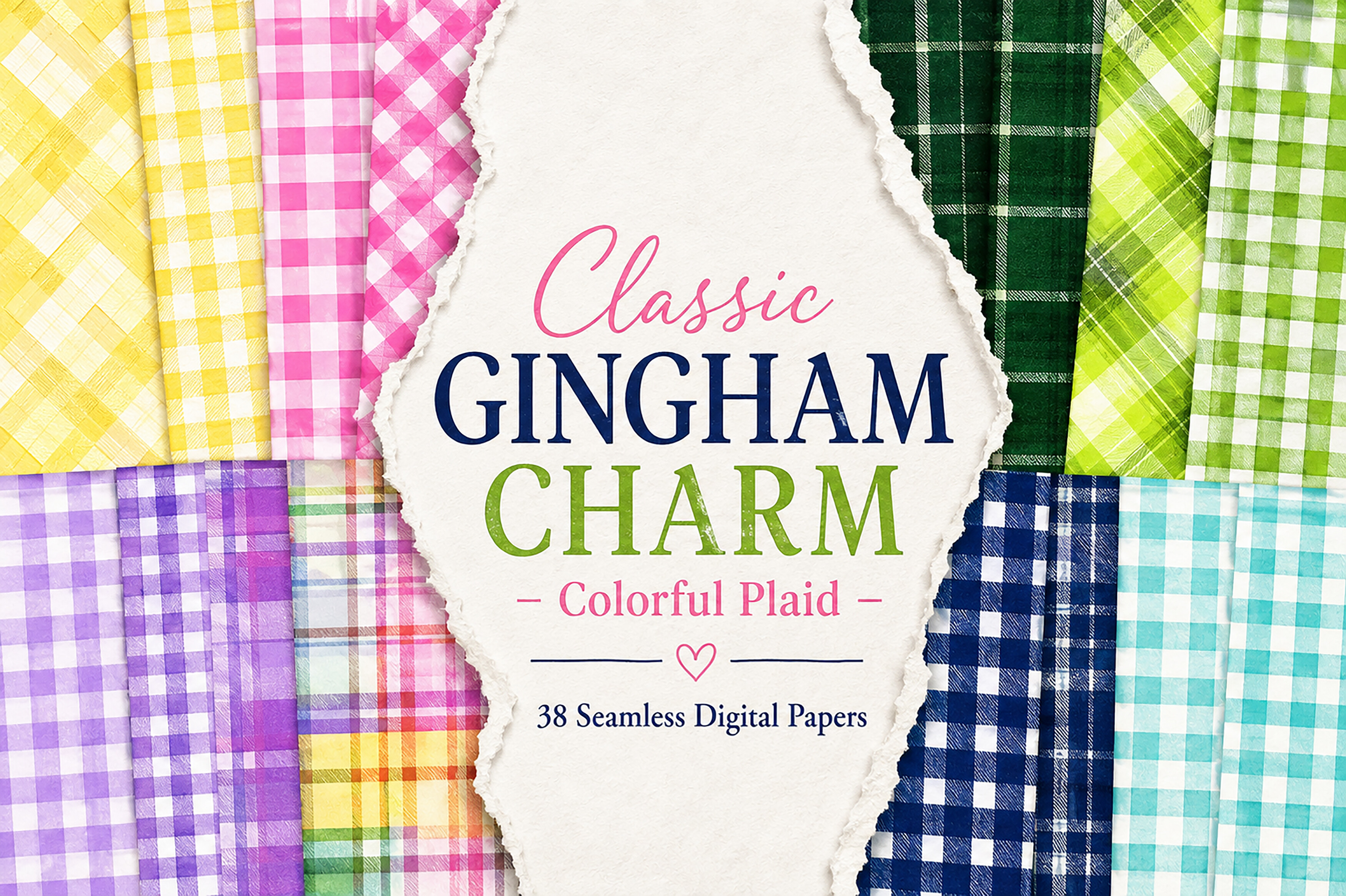 Classic Gingham Charm – Colorful Plaid