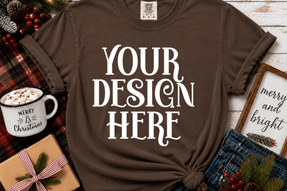 Comfort Colors 1717 Christmas Mockup