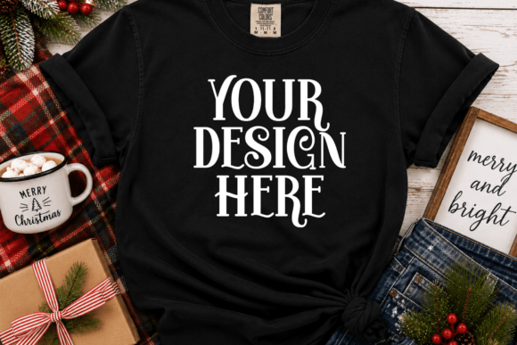 Comfort Colors 1717 Christmas Mockup