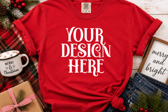 Comfort Colors 1717 Christmas Mockup