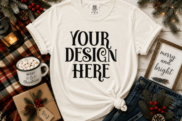 Comfort Colors 1717 Christmas Mockup