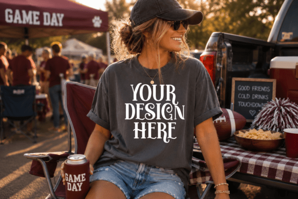 Comfort Colors 1717 Football Mockup