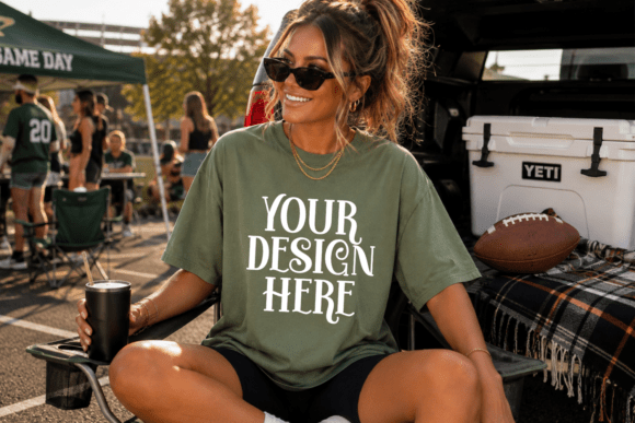 Comfort Colors 1717 Football Mockup