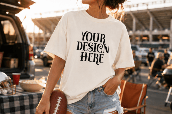 Comfort Colors 1717 Football Mockup