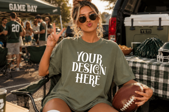 Comfort Colors 1717 Football Mockup