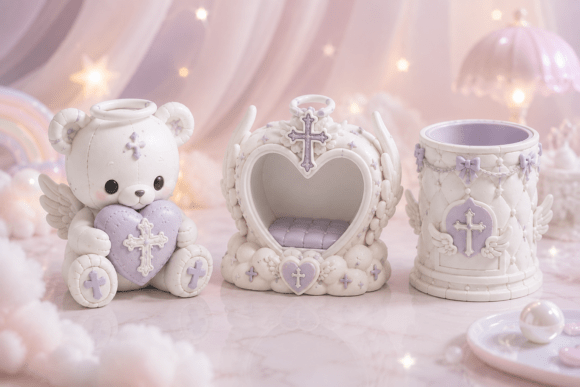 Wizard Crystal Planter STL – Fantasy 3D Printed Decor with Magical Wizard Scene - Image 15