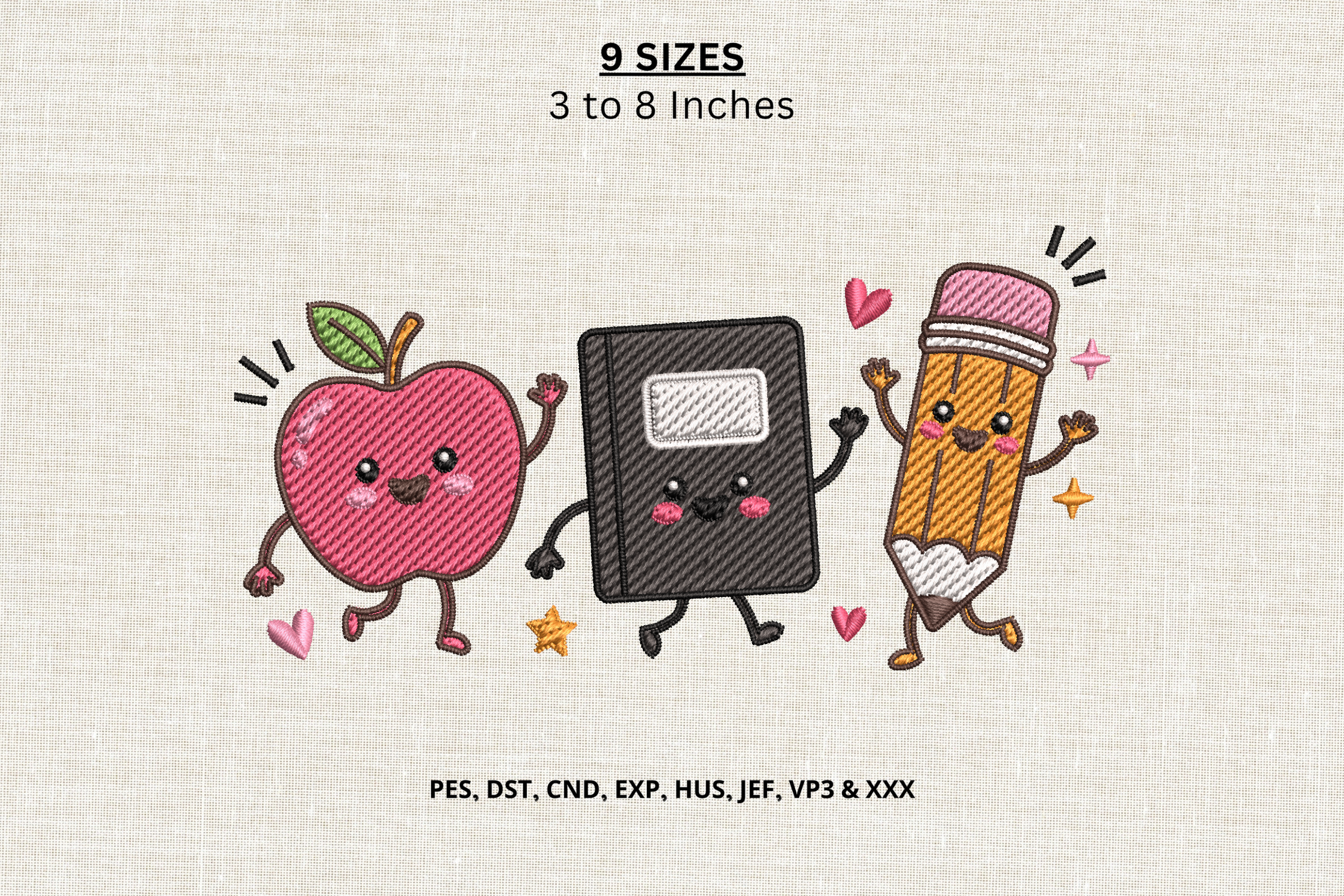 Cute Apple Notebook Pencil School DST