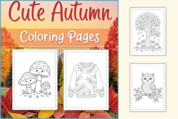 Cute Autumn Coloring Pages