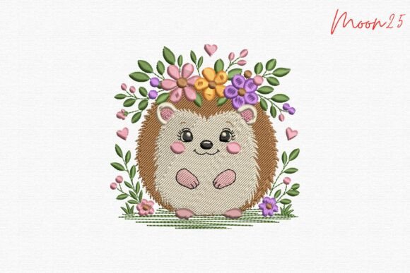Cute Floral Hedgehog
