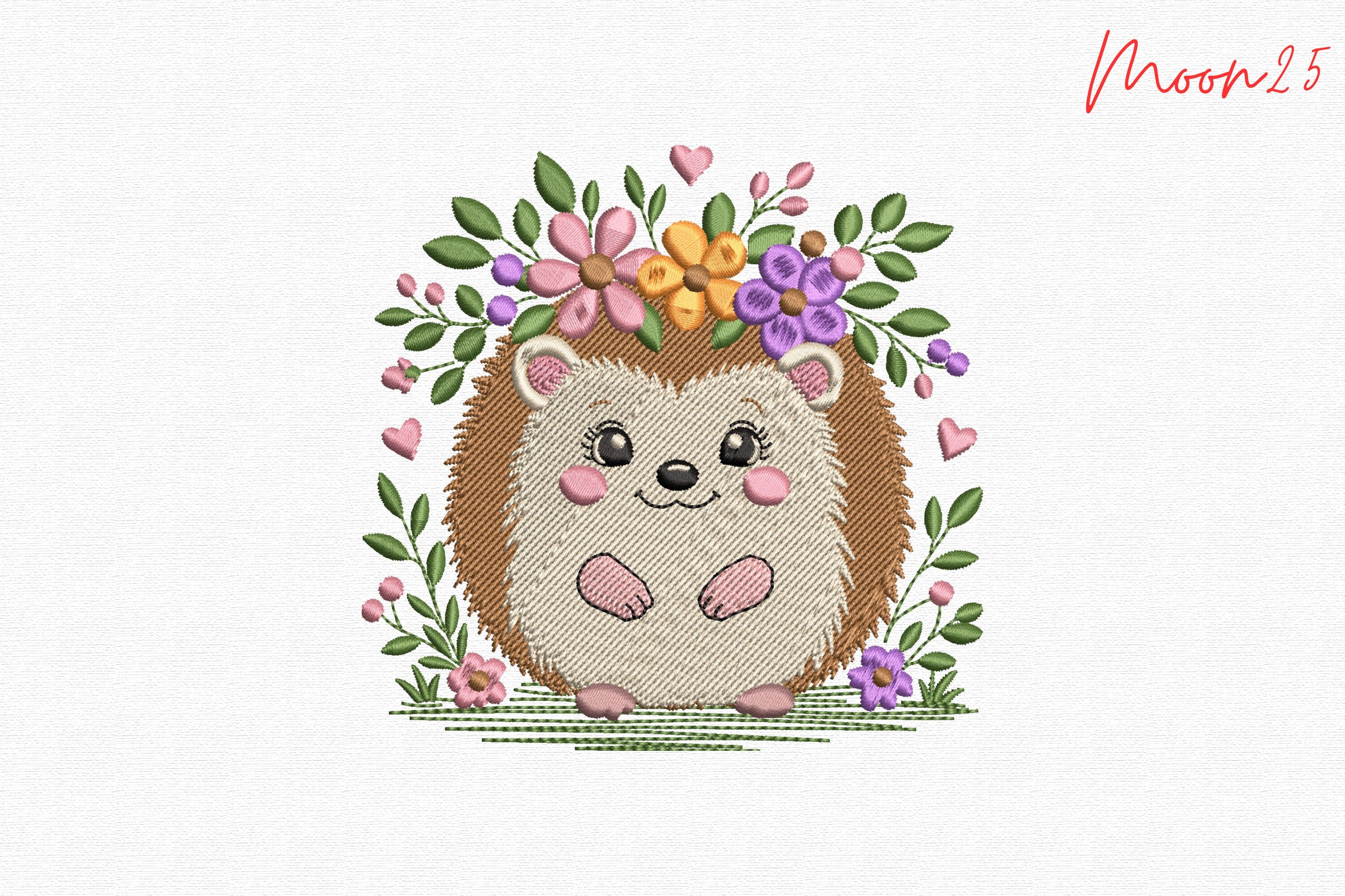 Cute Floral Hedgehog