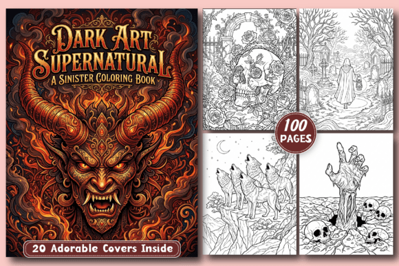 Dark Art Supernatural Coloring Book