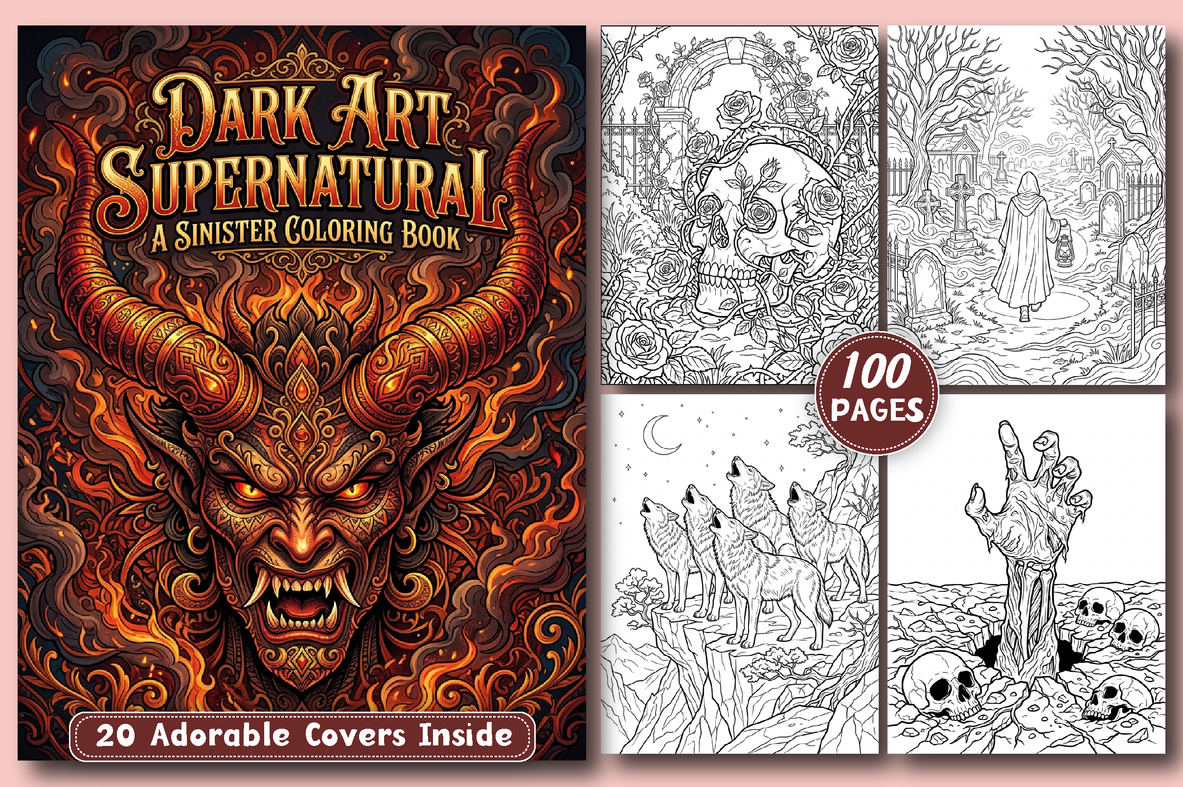 Dark Art Supernatural Coloring Book