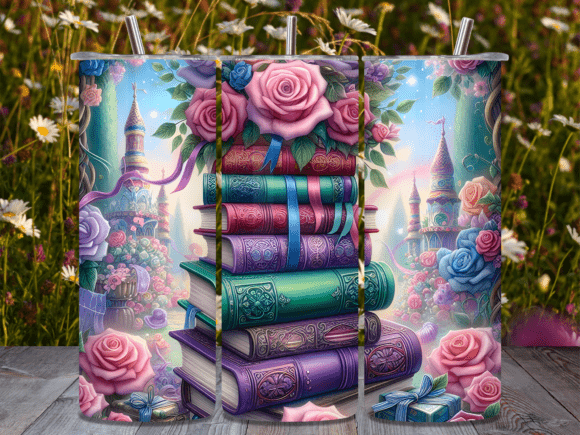 Fairytale Book Rose Castle Tumbler Wrap