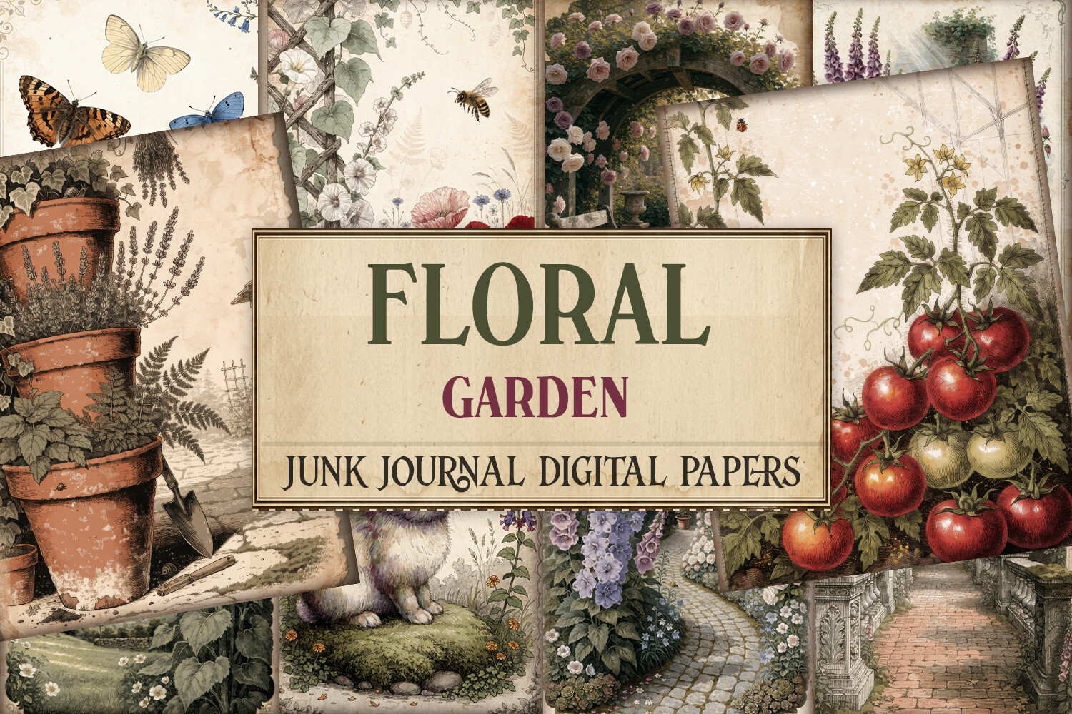 Floral Garden Botanical Junk Journal