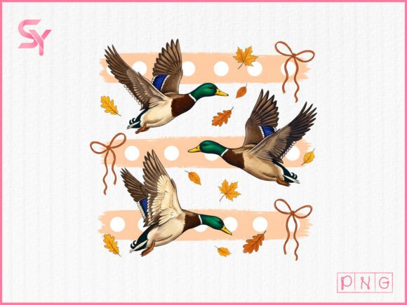 Flying Mallard Duck Fall PNG