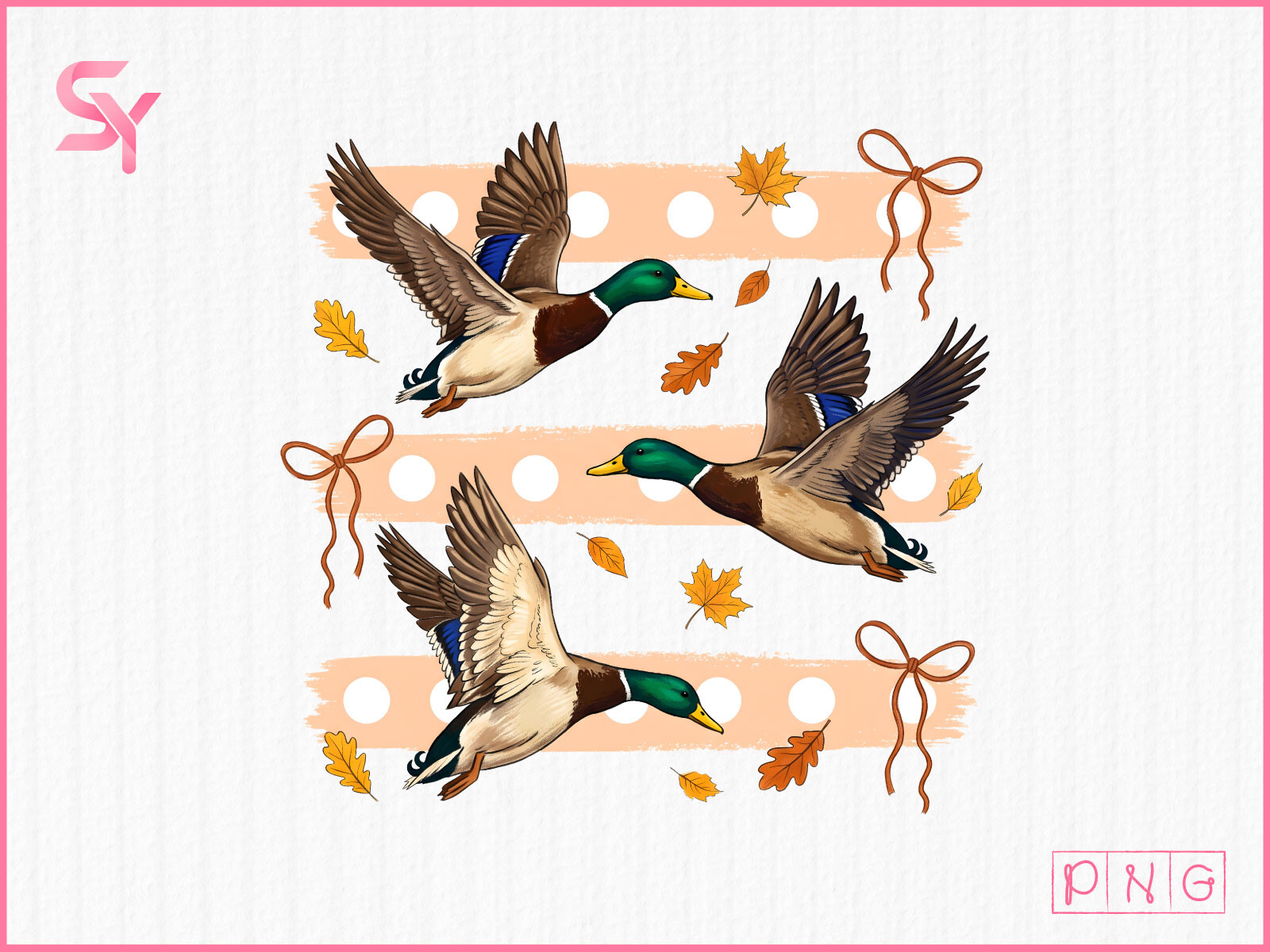 Flying Mallard Duck Fall PNG