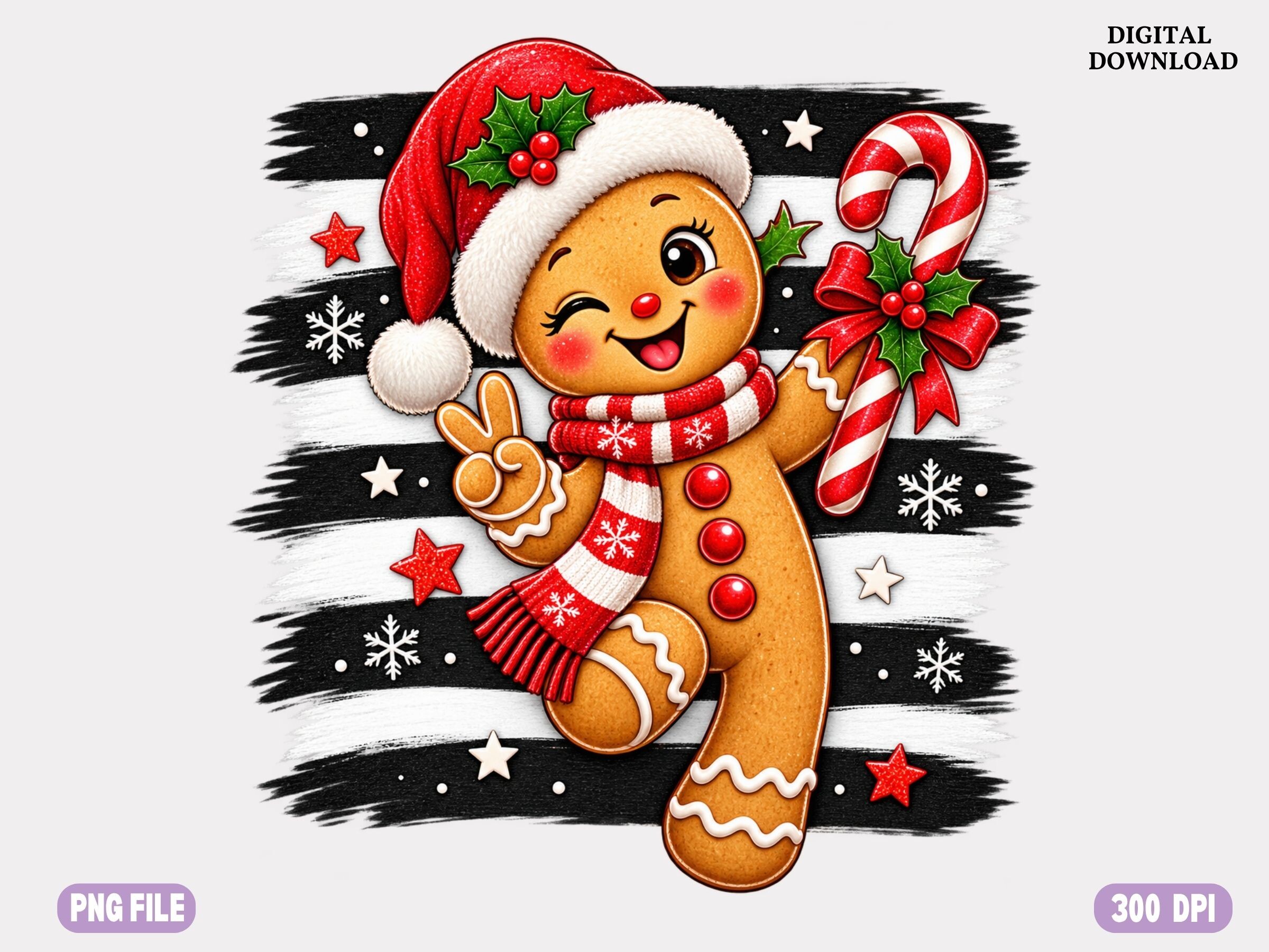 Gingerbread Christmas PNG, Cute Gingerbr