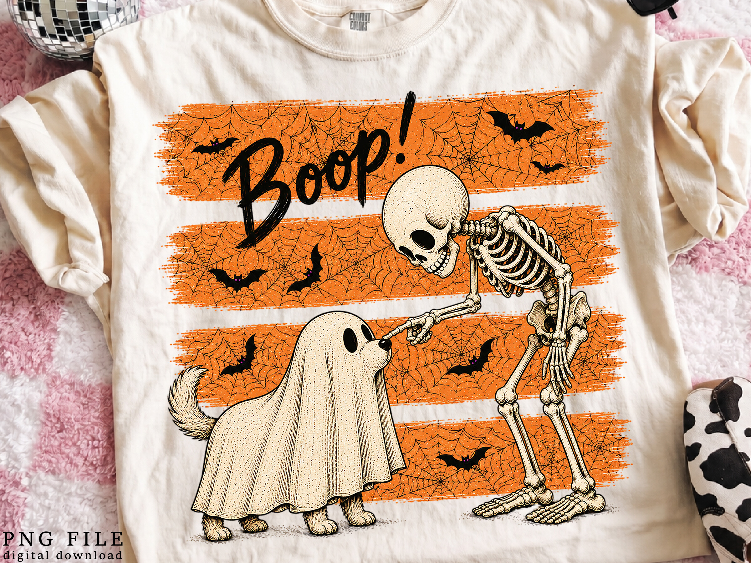 Halloween Skeleton Ghost Dog PNG