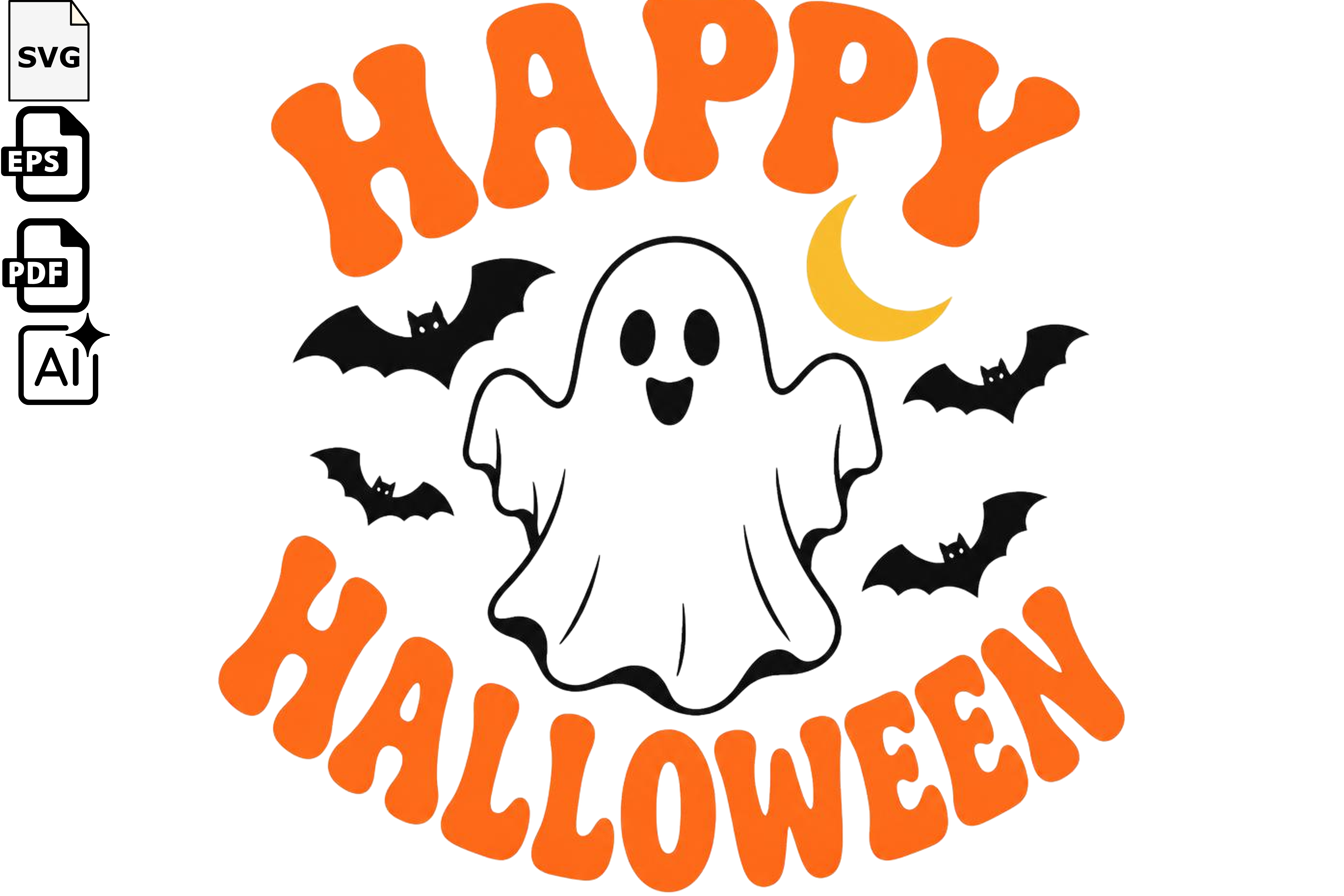 Happy Halloween Ghost Svg Spooky