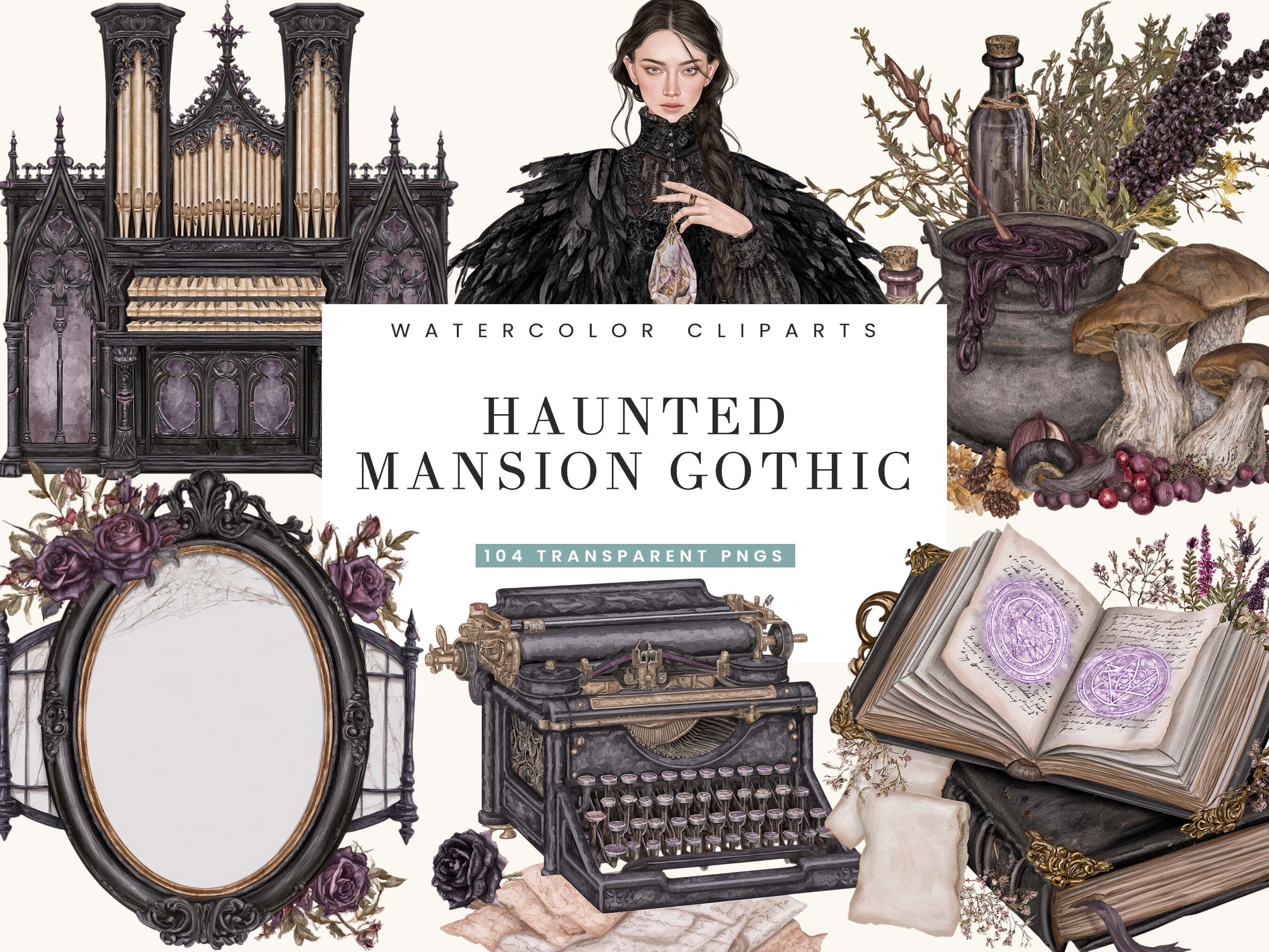 Haunted Mansion Gothic Clipart