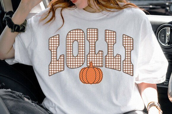 Lolli Pumpkin Plaid Fall Autumn PNG