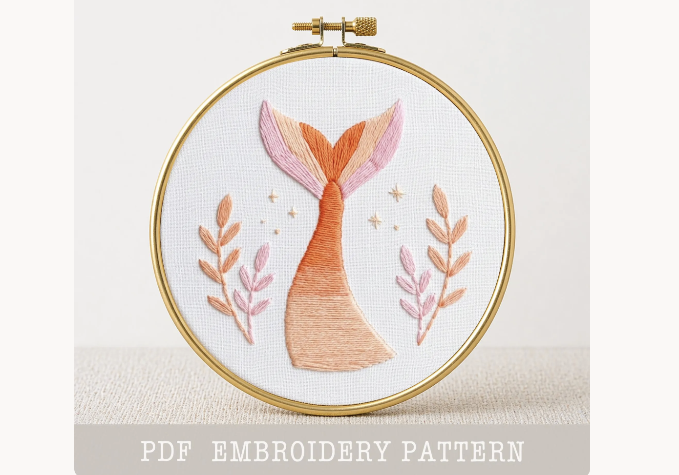 Mermaid Tail Embroidery Pattern