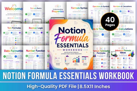 Notion Formula Essentials Workbook Kdp Graphics