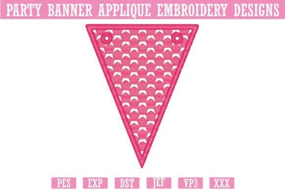 Party Banner Applique Embroidery 7