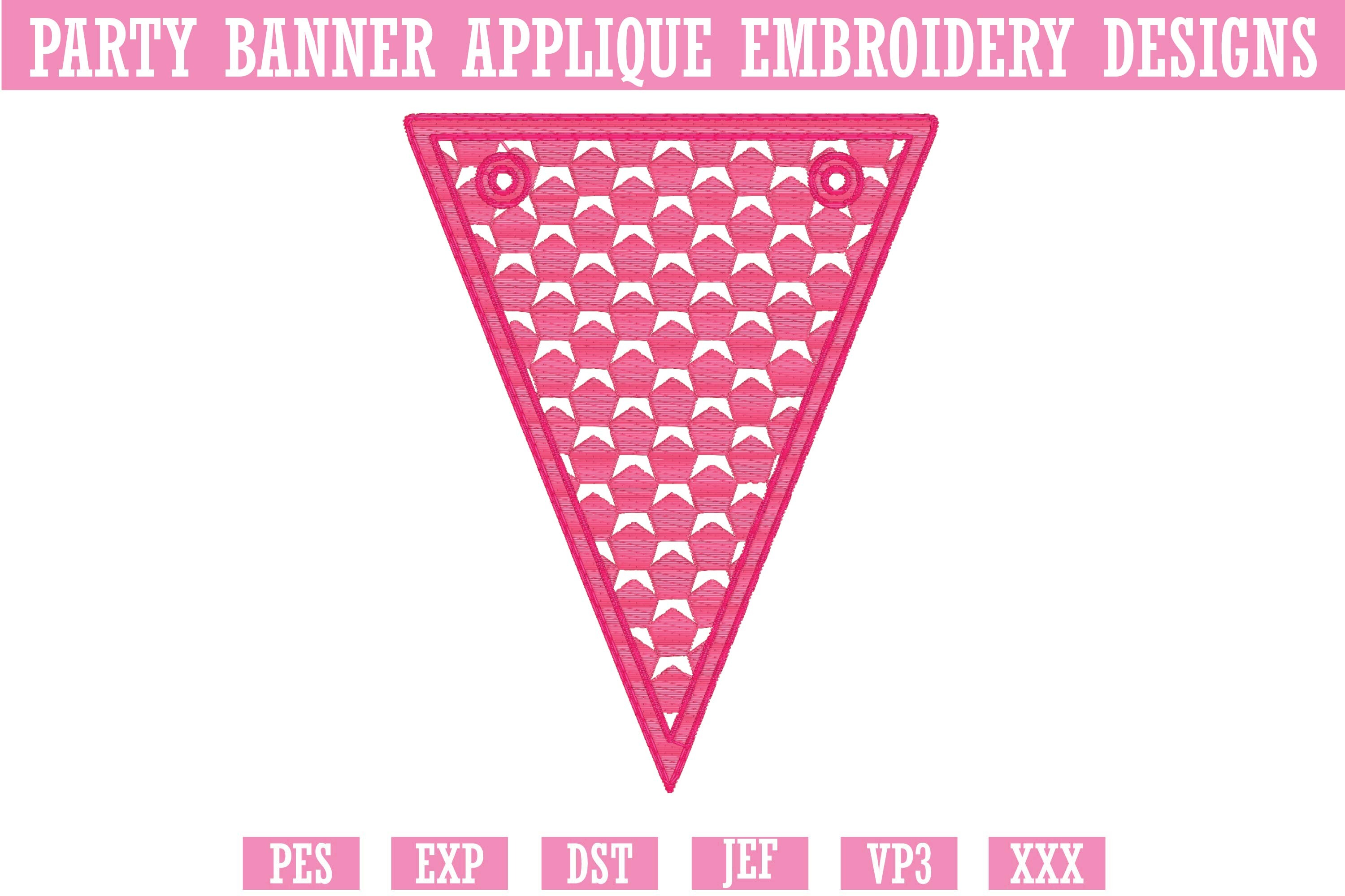 Party Banner Applique Embroidery 7