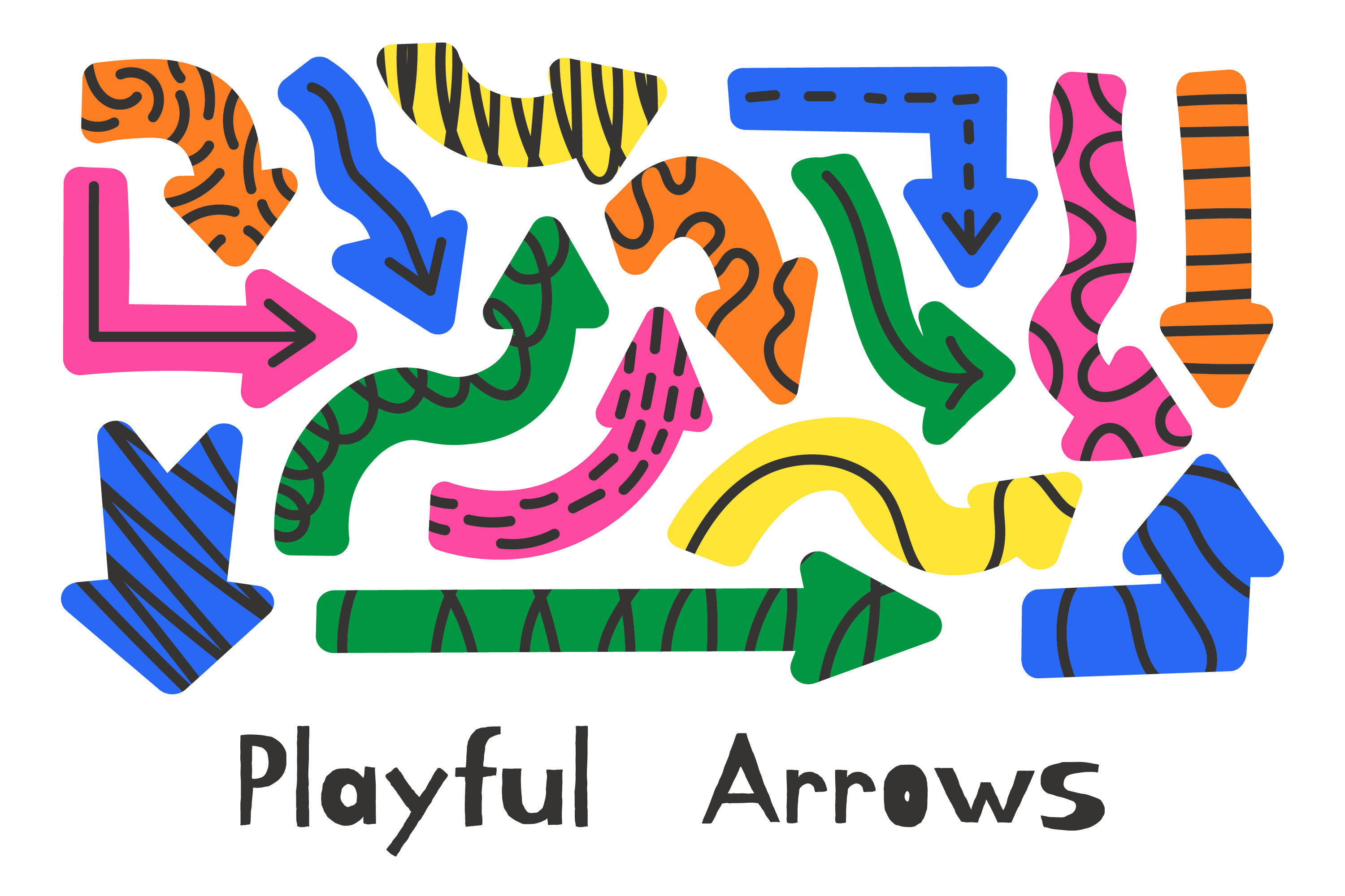 Playful Arrows PNG Clipart