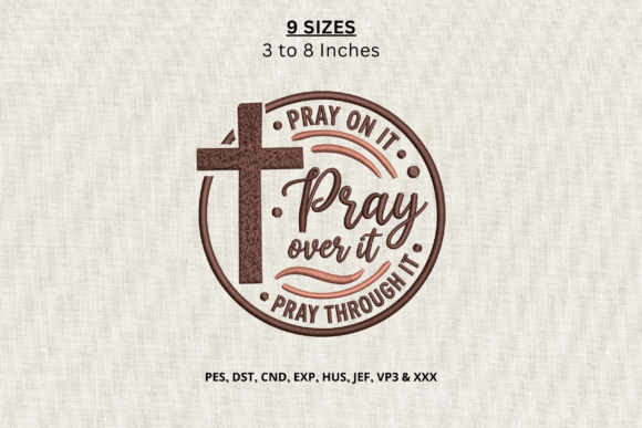 Pray over It Christian Cross Machine DST