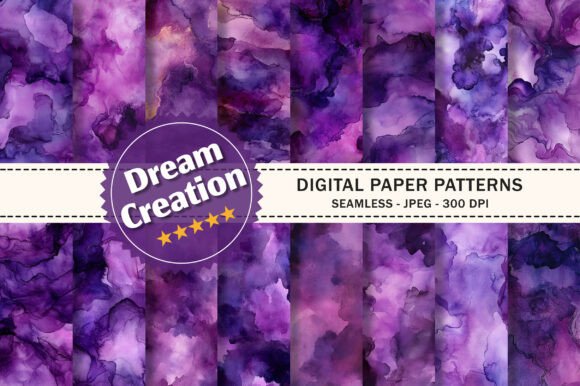 Purple Amethyst Watercolor Texture