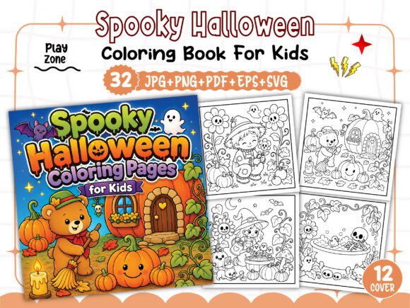 Spooky Halloween Coloring Book for Kids