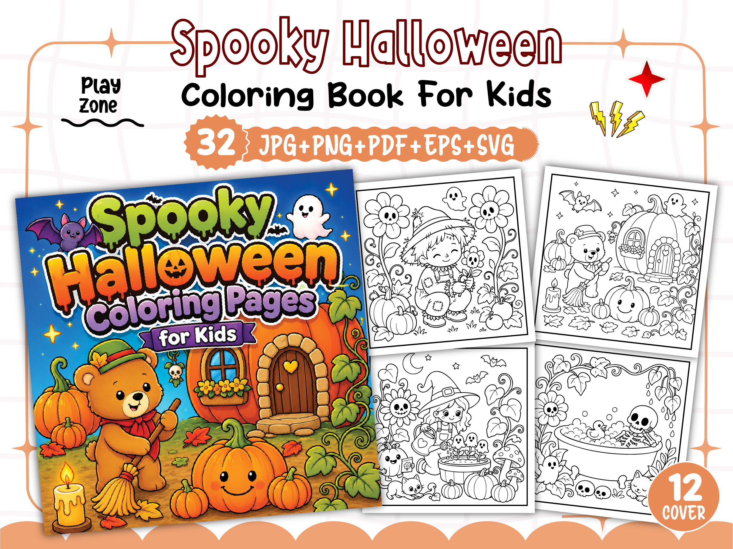 Spooky Halloween Coloring Book for Kids