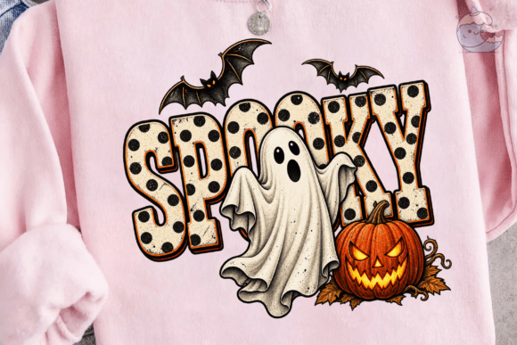 Spooky Halloween Ghost PNG Shirt Design