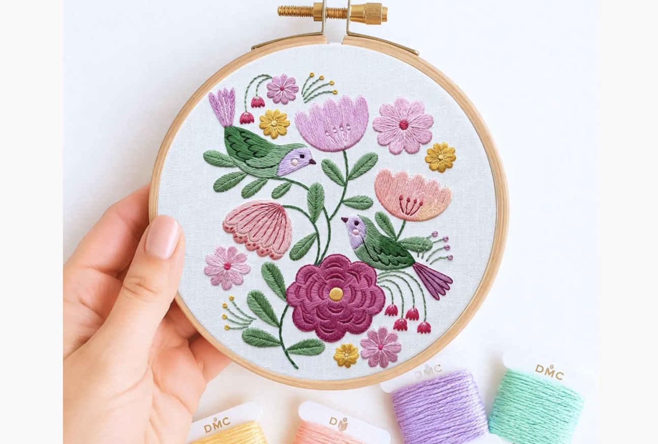 Spring Birds and Blossoms Pattern