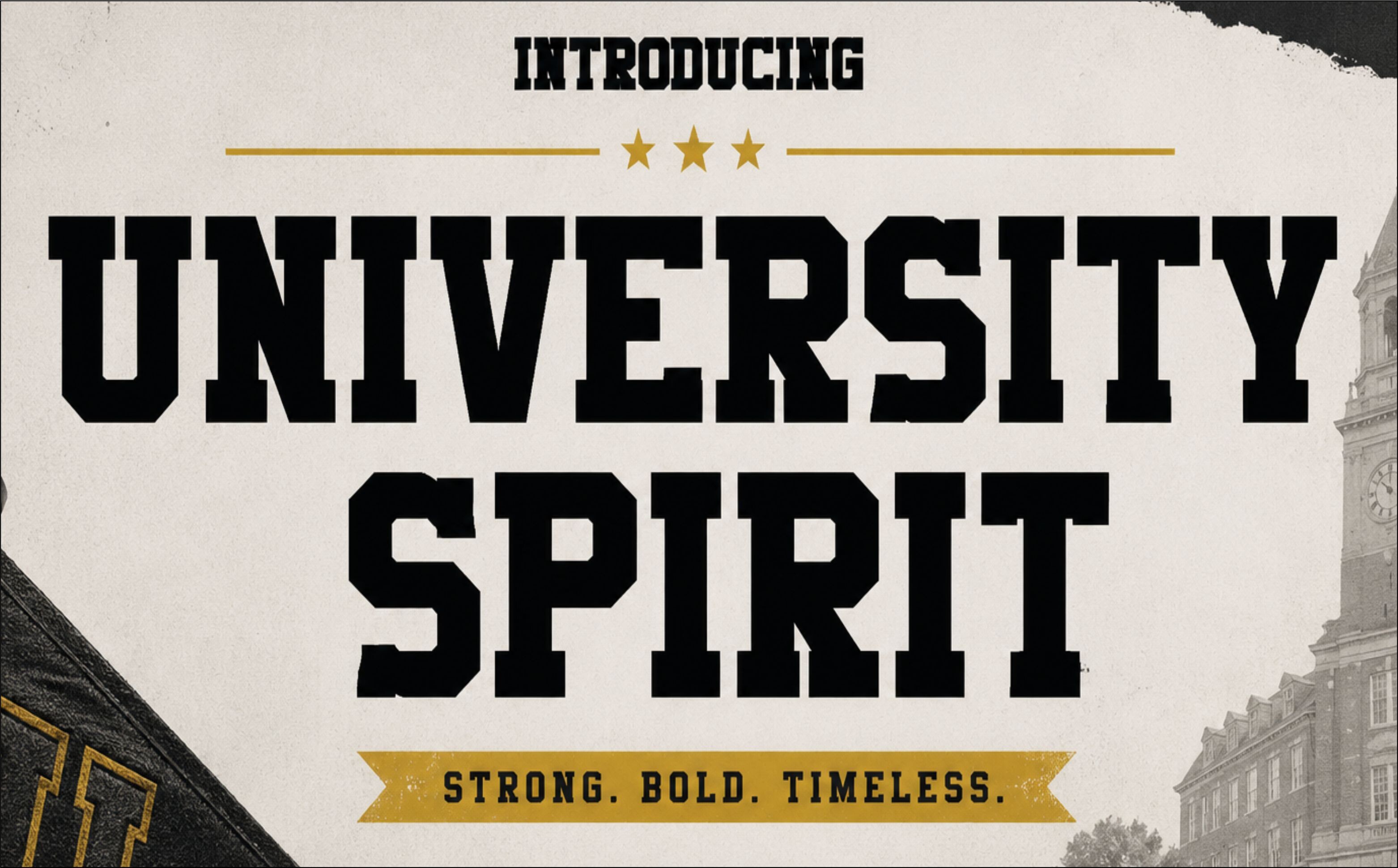 University Spirit preview: rounded friendly varsity type