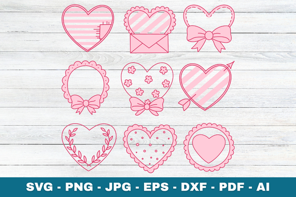 Valentine Heart SVG Love Cricut Cut File