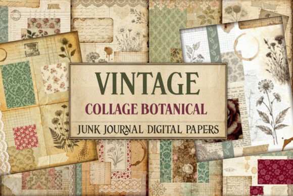 Vintage Collage Botanical Junk Journal