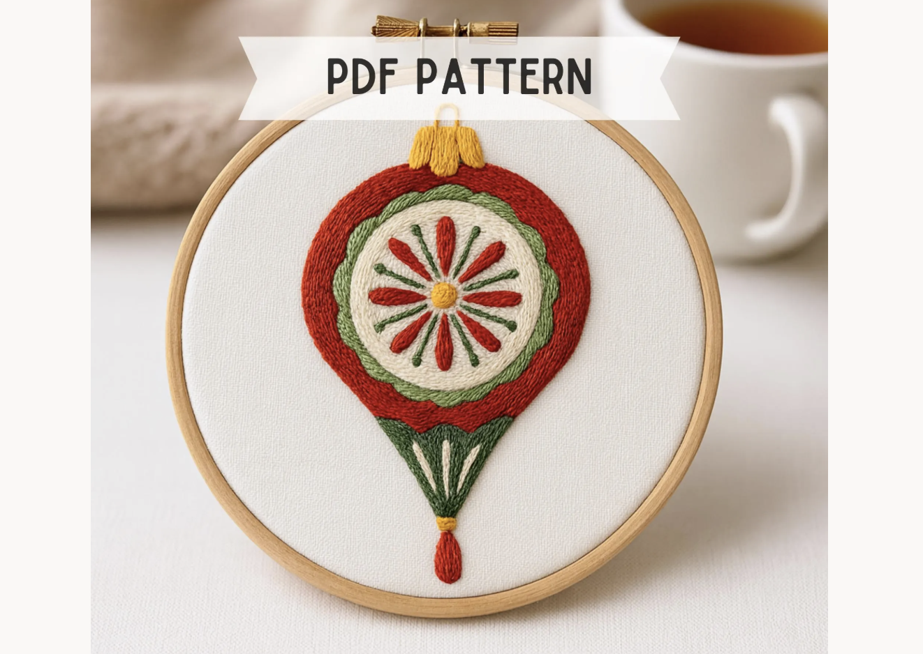 Vintage Flower Ornament Embroidery