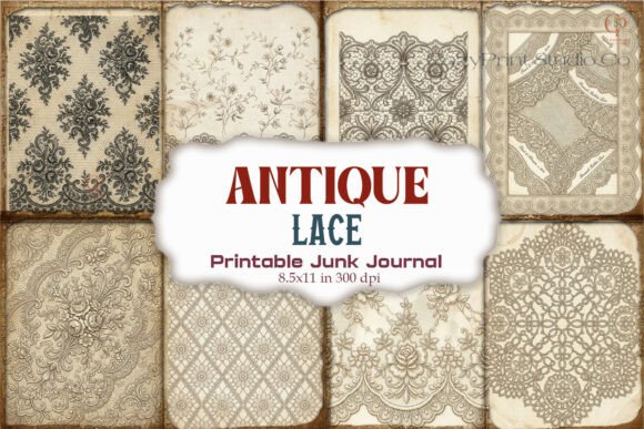 Antique Lace Junk Journal Pages