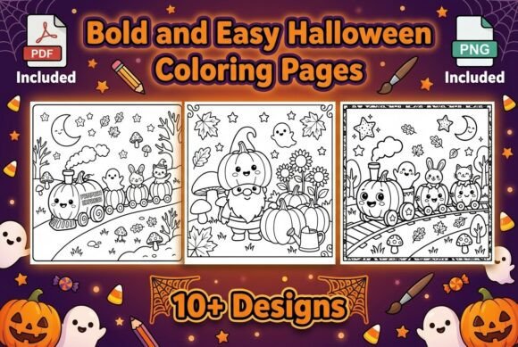 Bold and Easy Halloween Coloring Pages