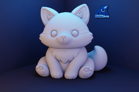 Cute Fox 3D Model STL – Kawaii Baby Fox Print for Décor & Gifts - Image 2