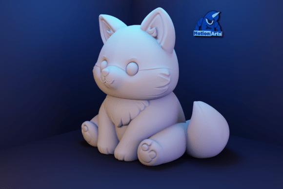 Cute Fox 3D Model STL – Kawaii Baby Fox Print for Décor & Gifts - Image 3