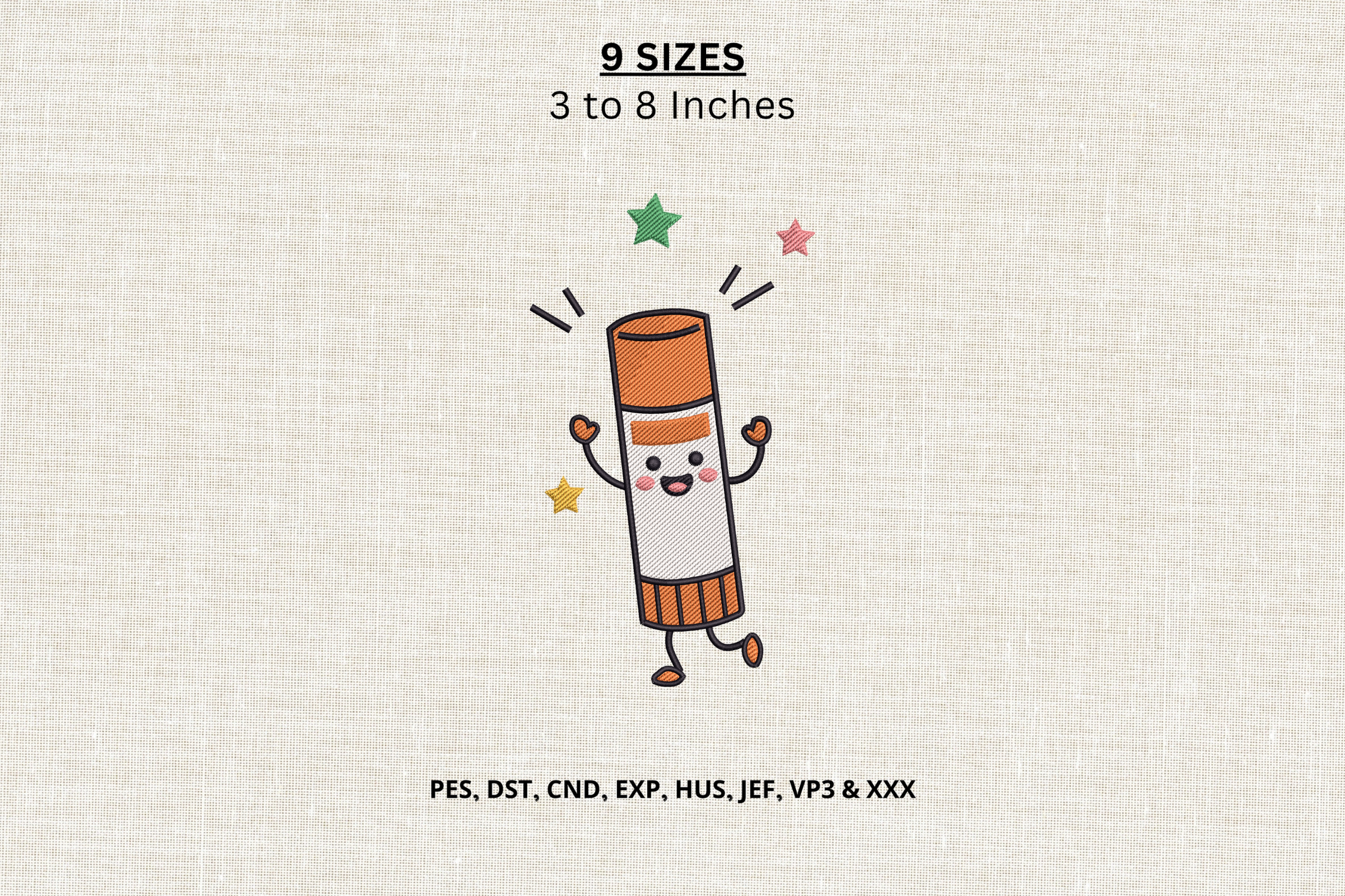Cute Glue Stick Machine Embroidery DST