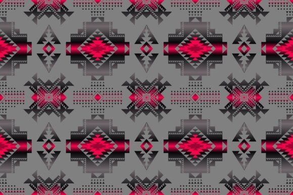 Dark Native American Seamless Pattern