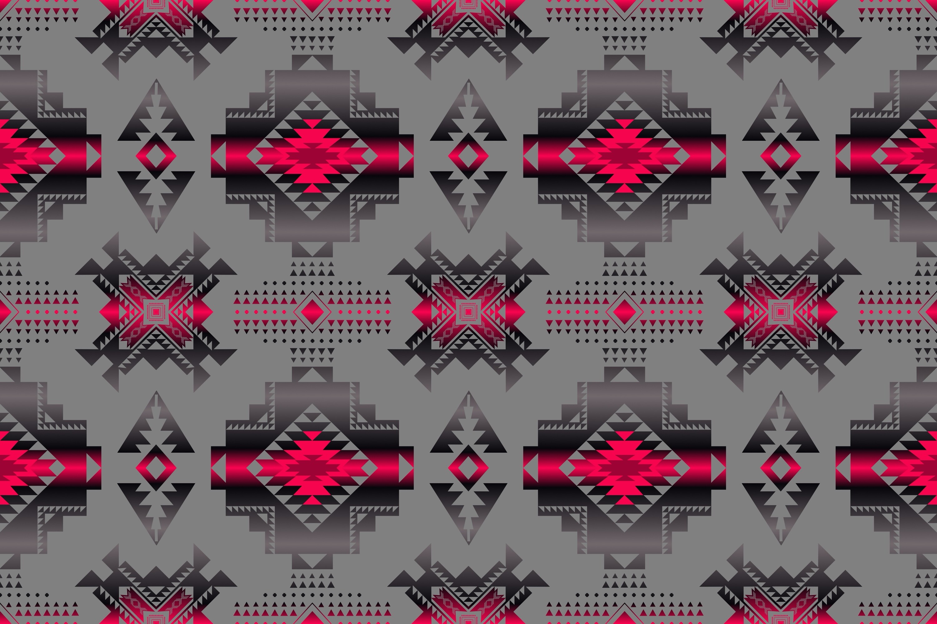 Dark Native American Seamless Pattern